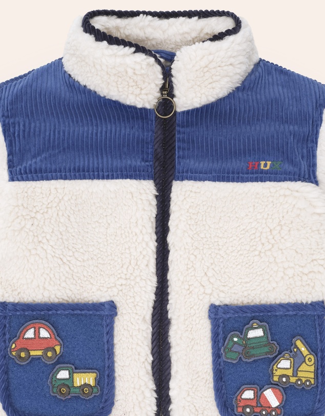 Huxbaby - Patches Cord Sherpa Jacket - Babies-Kids