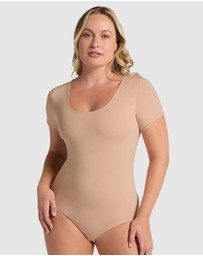 Leonisa - Essential Boldly Short Sleeve Shaping Tummy Control Bodysuit