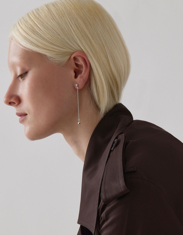 Najo - Sunbeam Silver Stud Drop Earrings