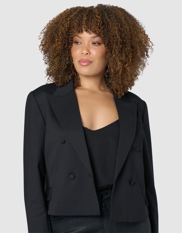 Pink Dusk by Curve Project - Gimme More Cropped Blazer