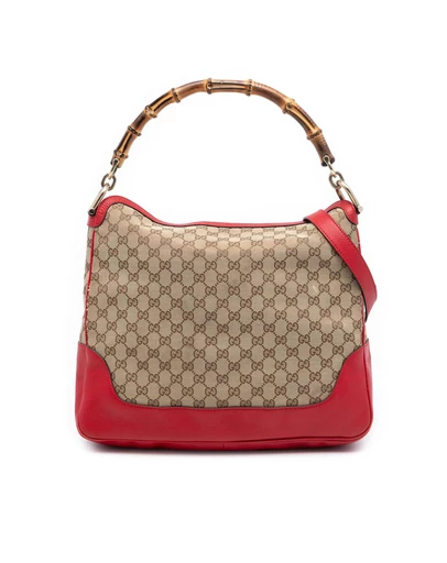 Pre-Loved by Azura Reborn - Pre-Loved GG Canvas Bamboo Diana Satchel