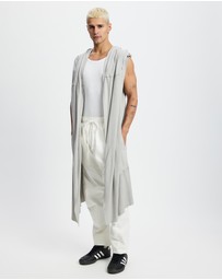 Surrounded By Ghosts - The Natrolite Hooded Rib Knit Sleeveless Cardigan