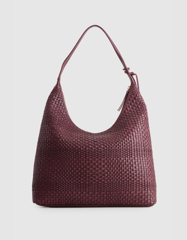 Evity - Nina Leather Weave Hobo Bag