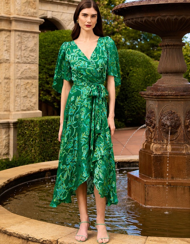 SACHA DRAKE - Garden Maze Wrap Dress