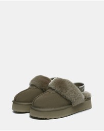 EVERAU - Australian Shepherd Ugg Waffle Platform Cow Suede Upper House Shoes