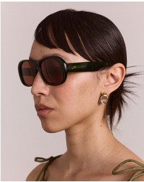 Damson Madder - Oversized Aviator Sunglasses
