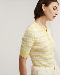 Oxford - Maja Striped Button Knit