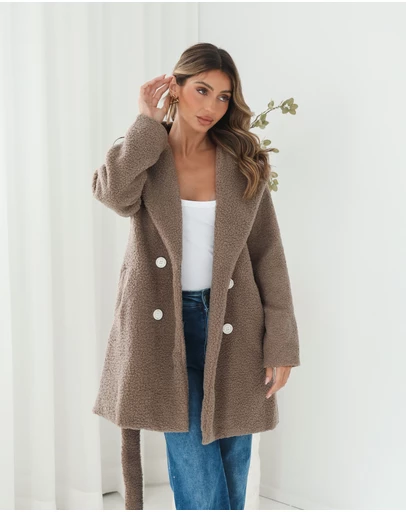 Esther & Co - Brienna Jacket - Taupe