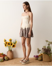 BOTEH - Cassia Gathered Bust Mini Dress