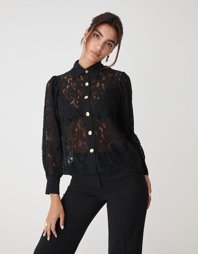 Forcast - Kennedy Lace Shirt