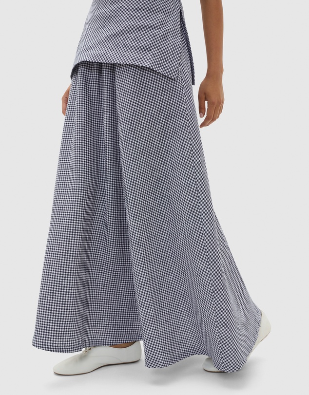 Seed Heritage - Linen Gingham Elasticated Skirt
