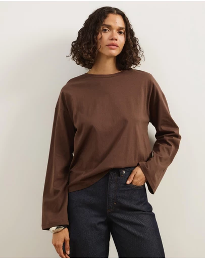 Atmos&Here - Long Sleeve Oversized T-Shirt