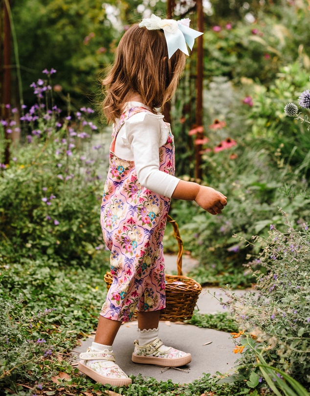 Fleur Harris - 'Bunnies & Bows' Gracious Overall in Pink