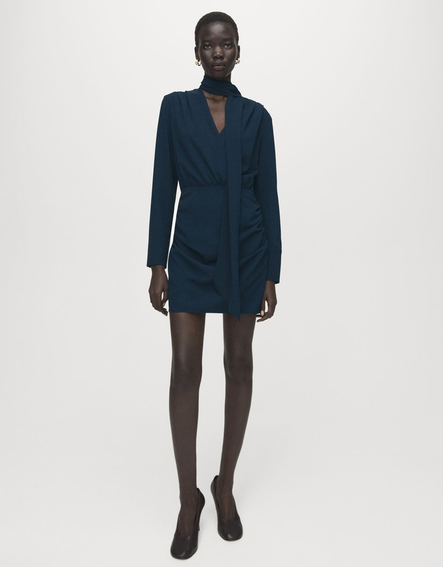 M.N.G - Draped Scarf Dress