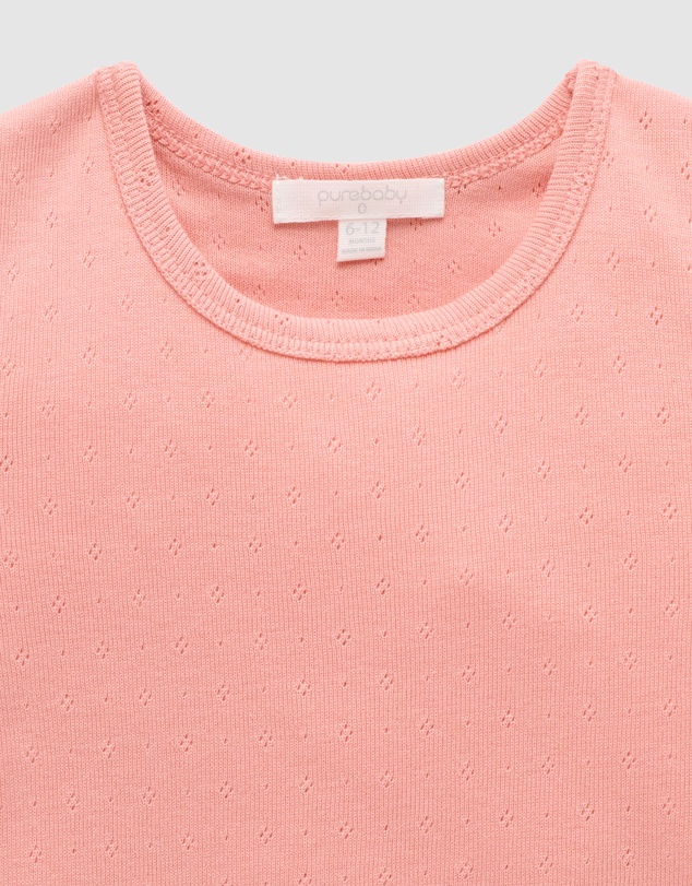 Purebaby - Pointelle Short Sleeve Tee-Kids-Babies