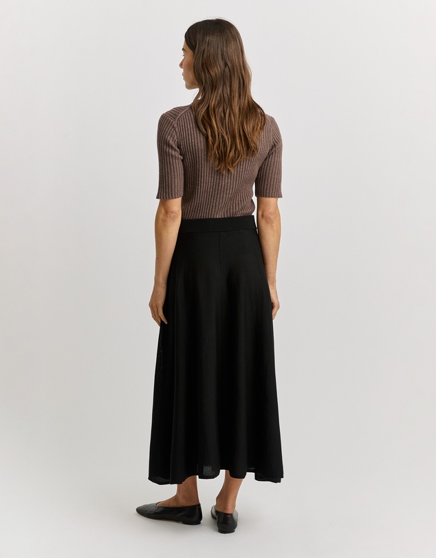 Toorallie - A-Line Knit Midi Skirt