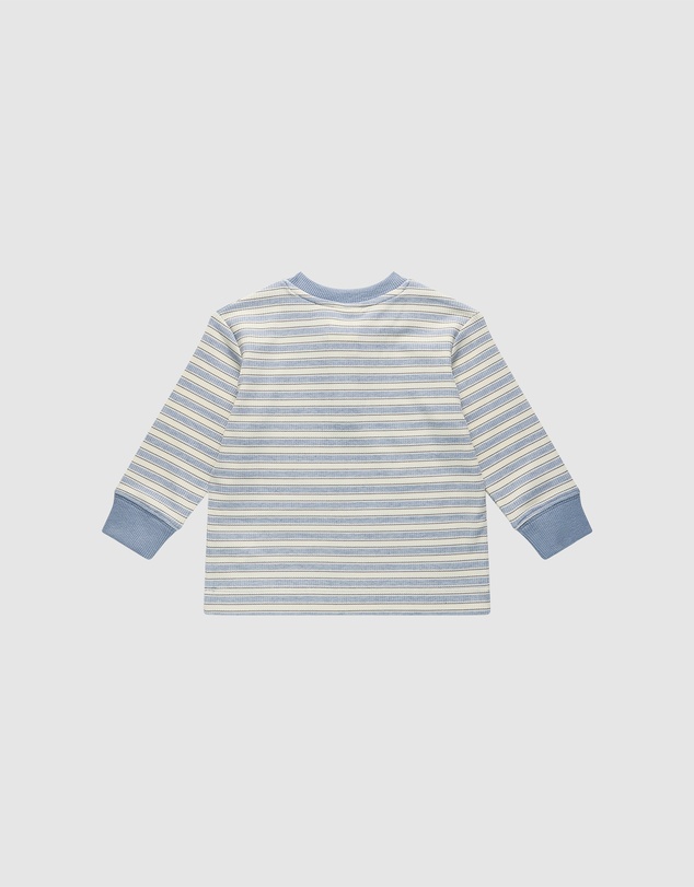 Kynd Baby - Henley Top in Sky Blue Stripe