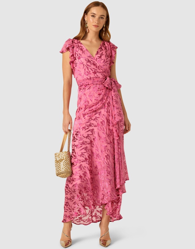 SACHA DRAKE - Bella Rose Maxi Wrap Dress