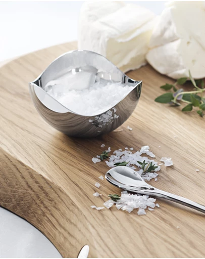 Georg Jensen - Bloom Salt Cellar with Spoon