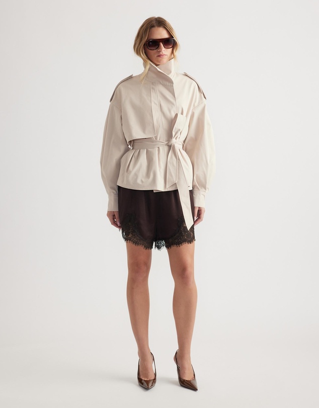 Decjuba - Lila Cropped Trench Coat