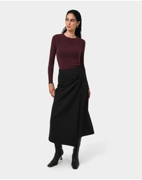 Forcast - Amera Twist Midi Skirt