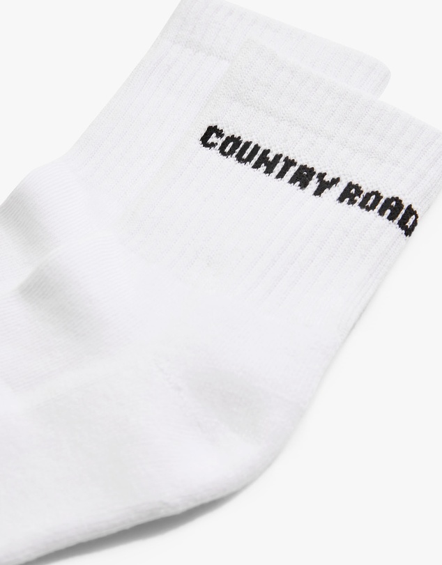 Country Road - Australian Cotton Blend Cr Sport Quarter Crew Sock