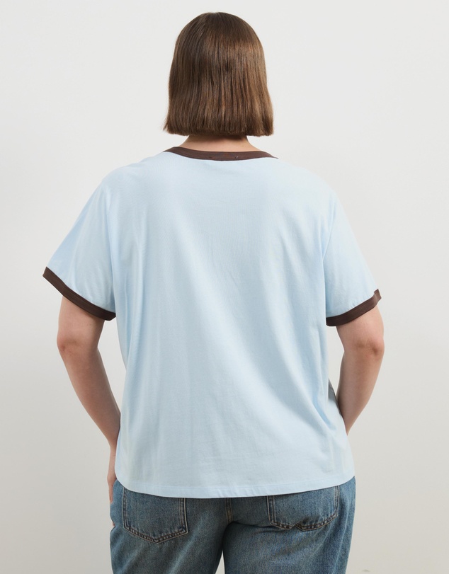 Atmos&Here Curvy - SS Ringer T-Shirt