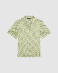 Frescobol Carioca - Roberto Silk SS Lotus Print Shirt