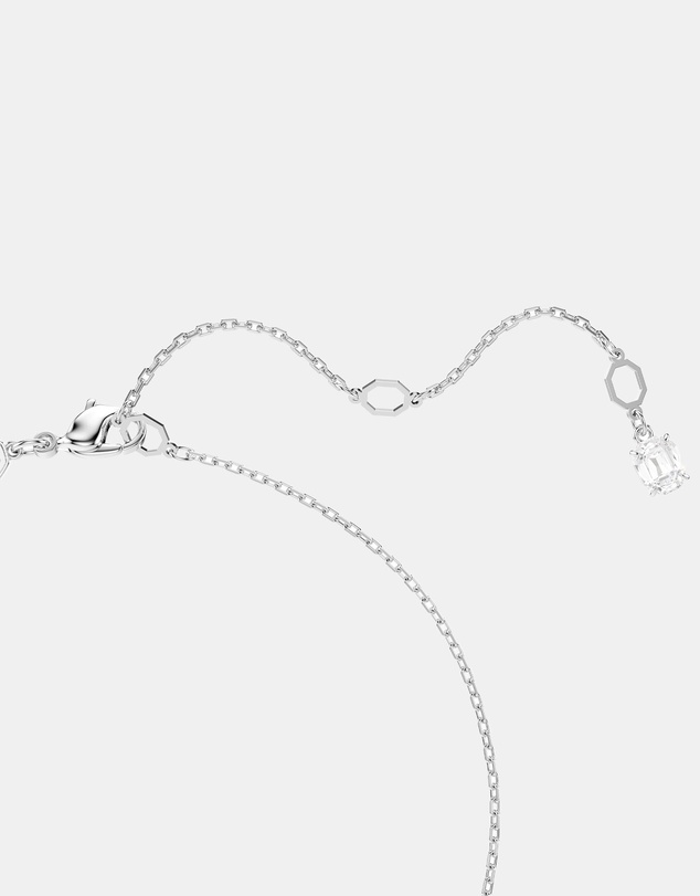 Swarovski - Matrix Pendant, Crystal Pearl, Round Cut, White, Rhodium Plated