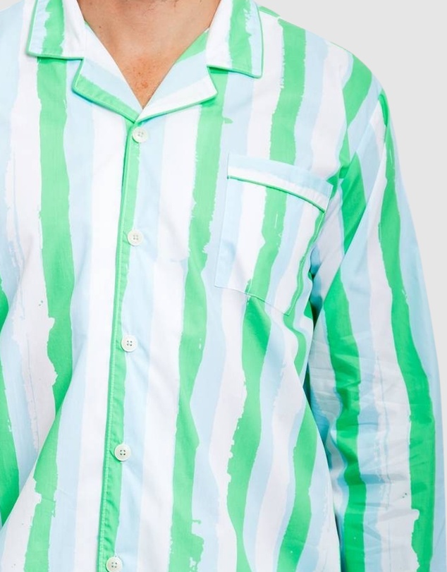 Sant And Abel - Men's Drawbertson Wild Stripes Long PJ Set