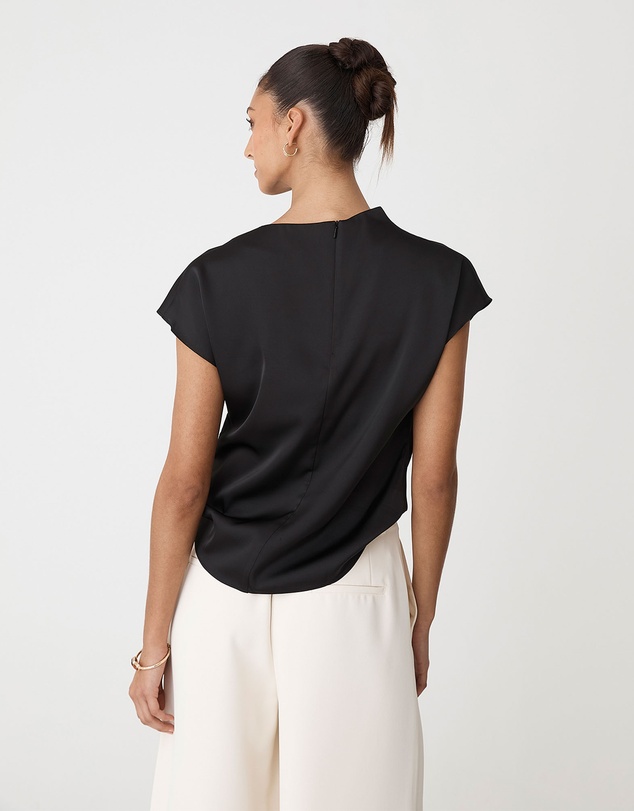 Forcast - Zafina Pleated Draped Top