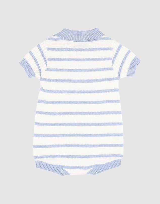 Bebe by Minihaha - Brady Organic Knitted Polo Romper - Babies