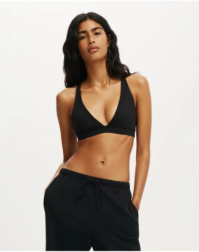 Cotton On Body Active - Ultra Soft Deep Plunge Cross Back Crop