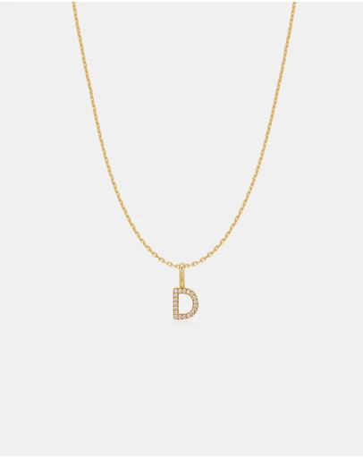 Ania Haie - Ania Haie Gold Letter D Initial Necklace