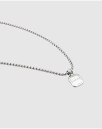 Nialaya Jewellery - Men's Necklace with Square Pendant