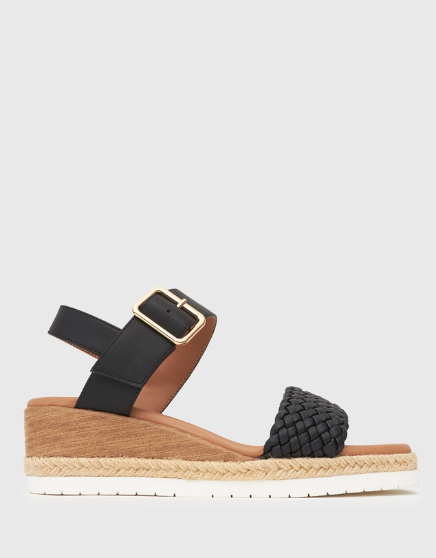 Zeroe - Wider Fit Kenzie Vegan Low Wedge Sandals