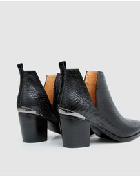 Belle & Bloom - Austin Croc Embossed Ankle Boot