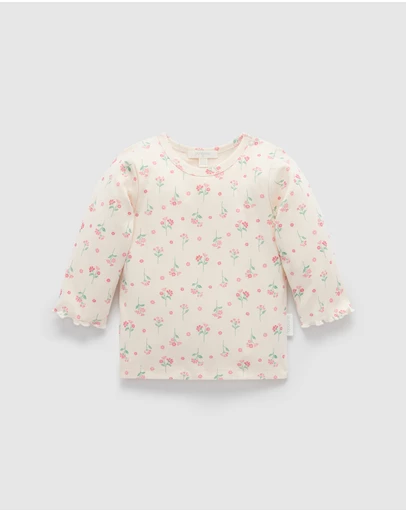 Purebaby - Pointelle Rib Layering Top -Kids-Babies