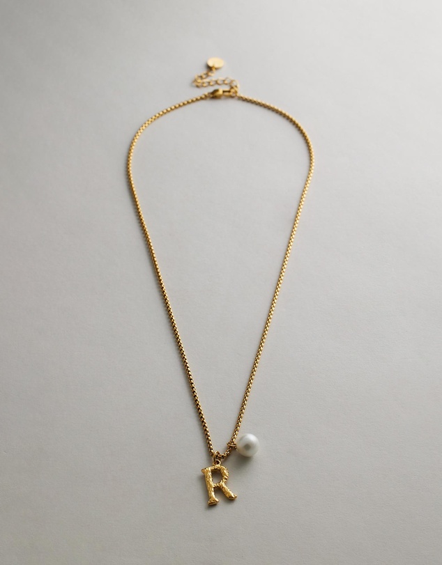 Zahar - Pearl Letter R Necklace