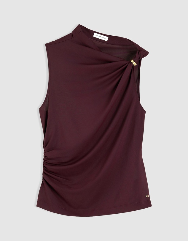 Tommy Hilfiger - Crepe Slim Twist Sleeveless Top