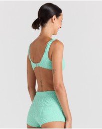 Poolside Paradiso - Mai Tai Crop Bikini Top - Mint