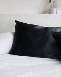 Shhh Silk - Mulberry Silk Beauty Pillowcase - Black - King