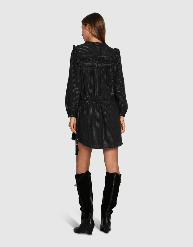 Belle & Bloom - Off the Vine Lurex Stripe Mini Dress