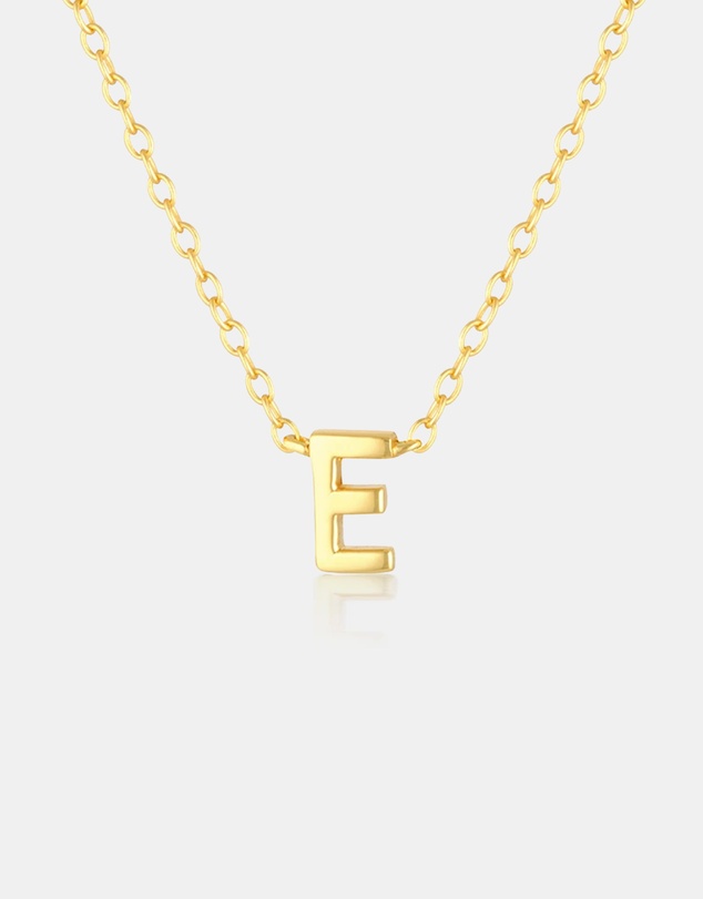 The Silver Collective - Children's A-Z Letter Necklace - E