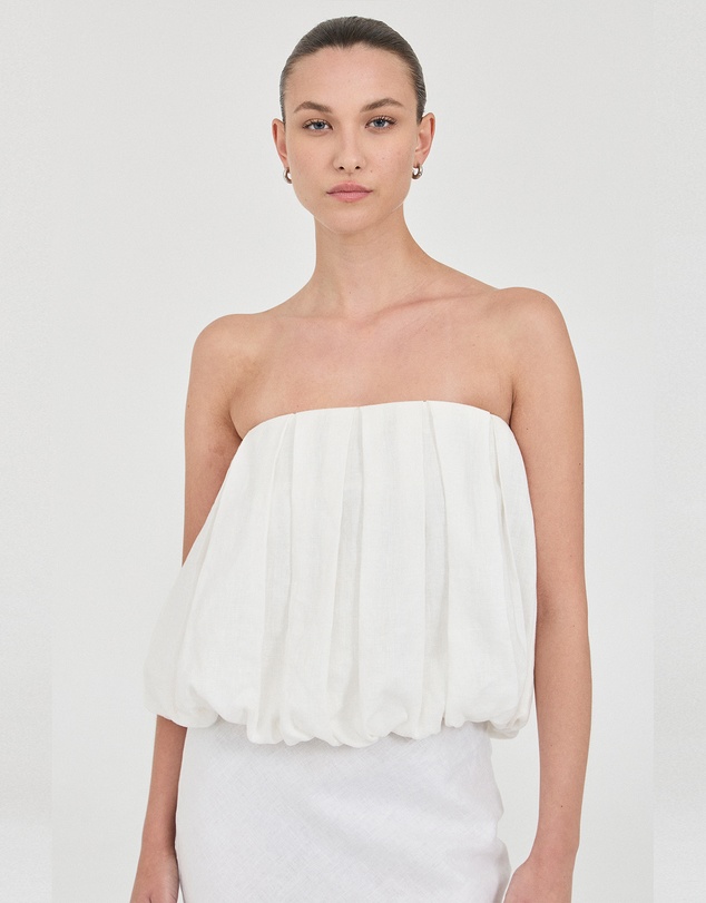 FRIEND of AUDREY - The Linen Bubble Top