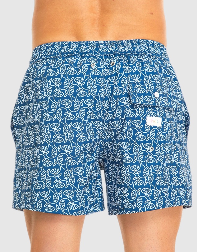 Tolu Australia - Boardshorts with Blue Fishes