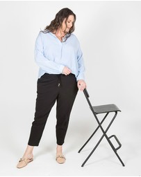 Love Your Wardrobe - Ally Twill Stretch Drawcord Pants