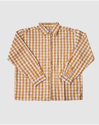 Mosey Me - Mango Seersucker Long Pyjama Set
