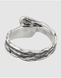Kuzzoi - ICONIC EXCLUSIVE - Exclusive Ring Male Organic 925 Sterling Silver Oxidized