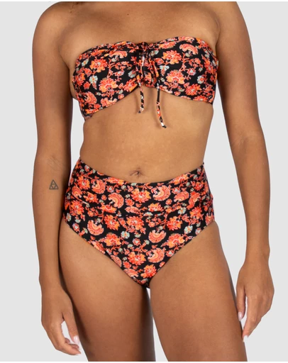 Baku Swimwear - Flamenco Gathered High Waist Bikini Bottom